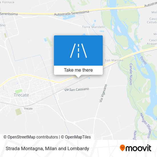 Strada Montagna map