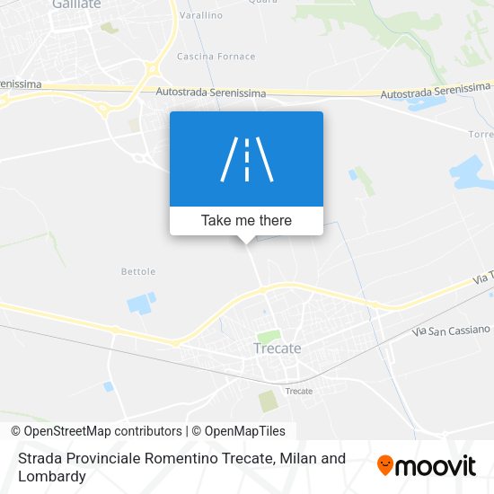 Strada Provinciale Romentino Trecate map