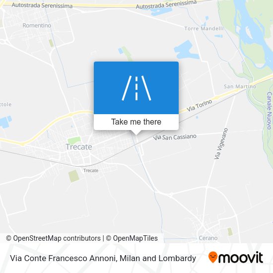 Via Conte Francesco Annoni map