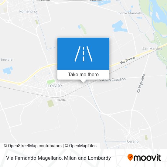 Via Fernando Magellano map