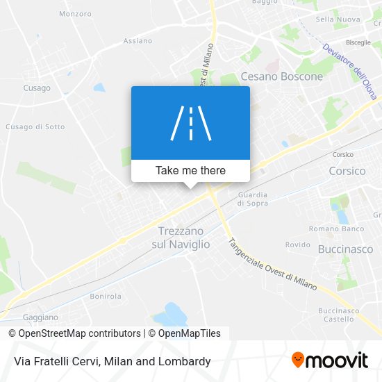 Via Fratelli Cervi map