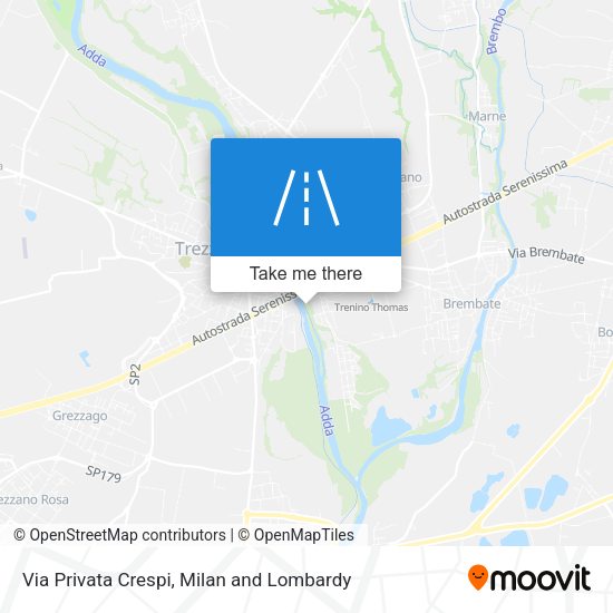 Via Privata Crespi map