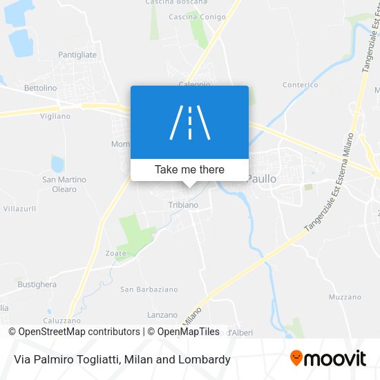 Via Palmiro Togliatti map