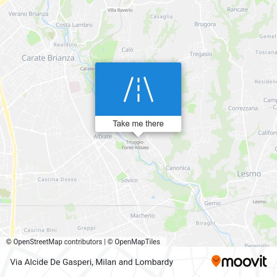 Via Alcide De Gasperi map