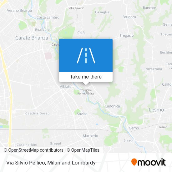 Via Silvio Pellico map