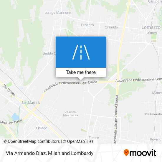 Via Armando Diaz map