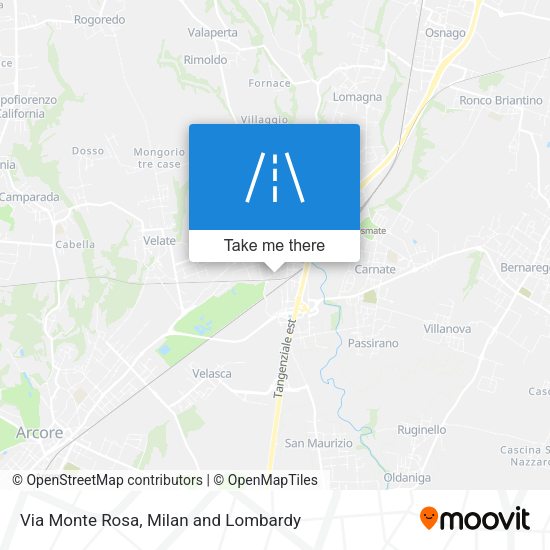 Via Monte Rosa map