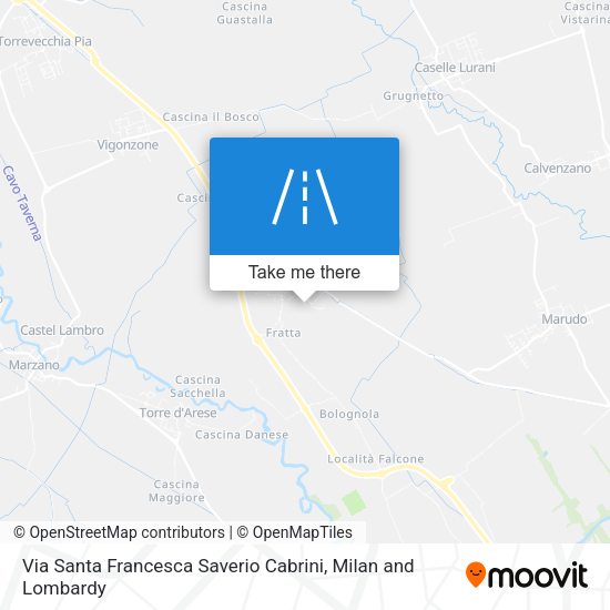 Via Santa Francesca Saverio Cabrini map