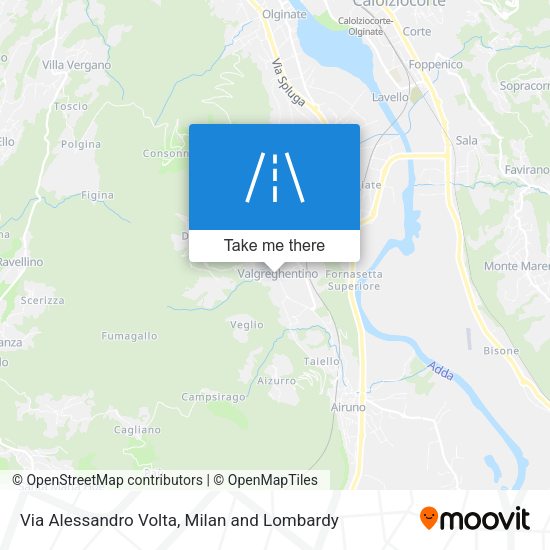 Via Alessandro Volta map