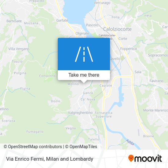 Via Enrico Fermi map