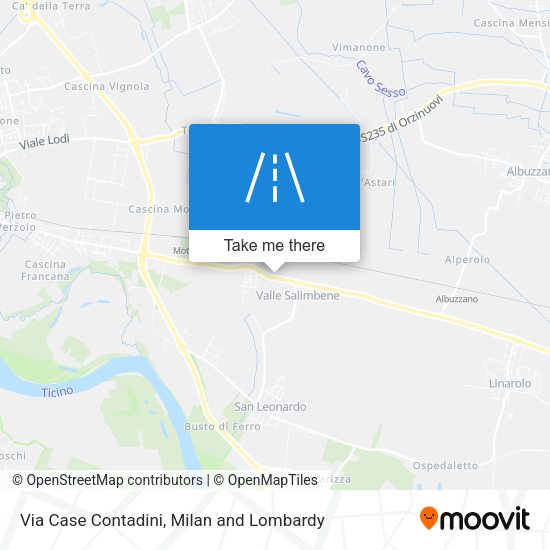 Via Case Contadini map