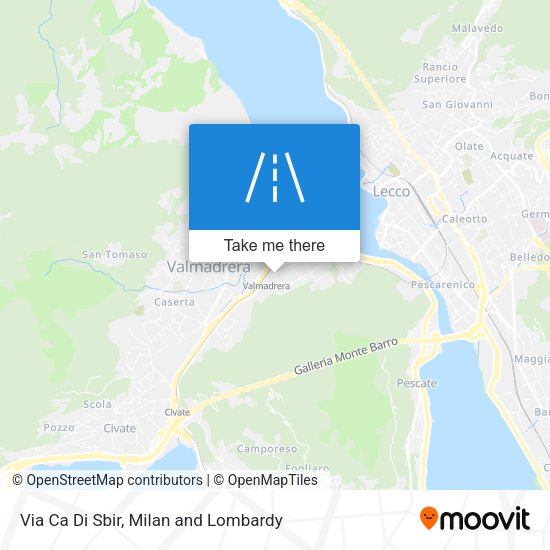 Via Ca Di Sbir map