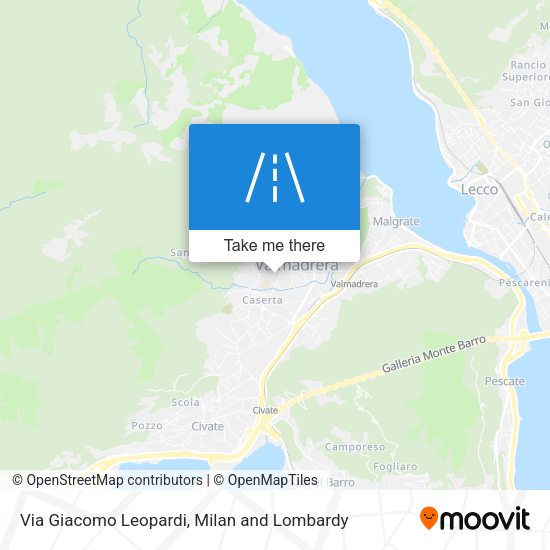 Via Giacomo Leopardi map