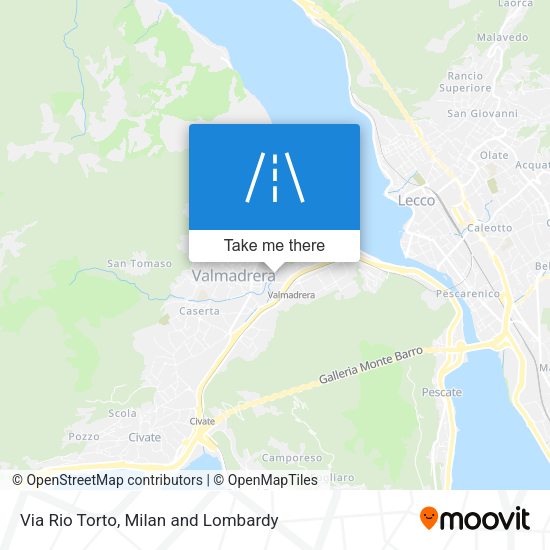 Via Rio Torto map