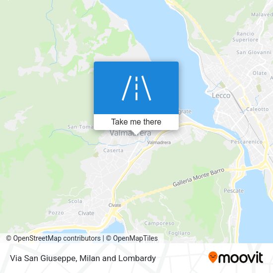 Via San Giuseppe map