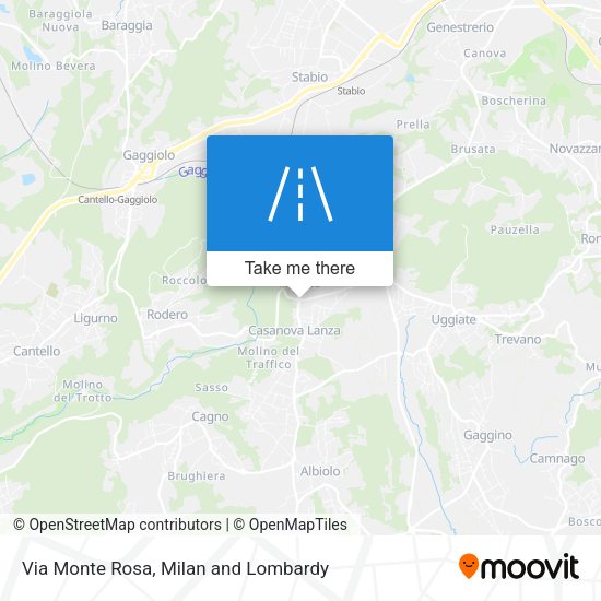 Via Monte Rosa map