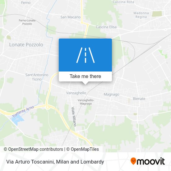 Via Arturo Toscanini map