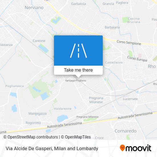 Via Alcide De Gasperi map