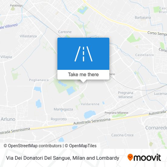 Via Dei Donatori Del Sangue map