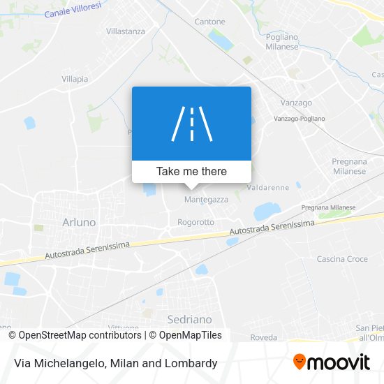 Via Michelangelo map