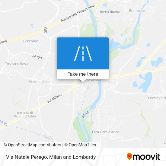 Via Natale Perego map