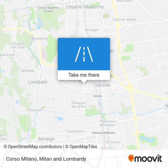 Corso Milano map