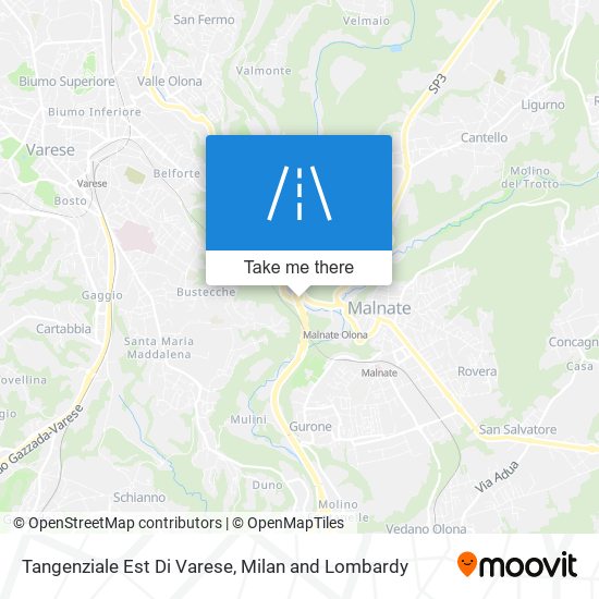 Tangenziale Est Di Varese map