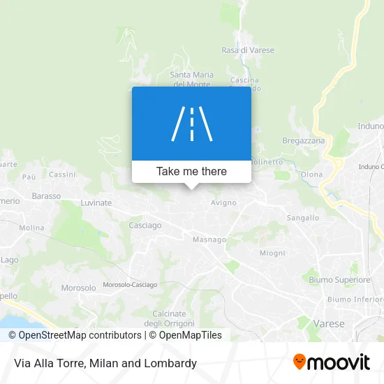 Via Alla Torre map