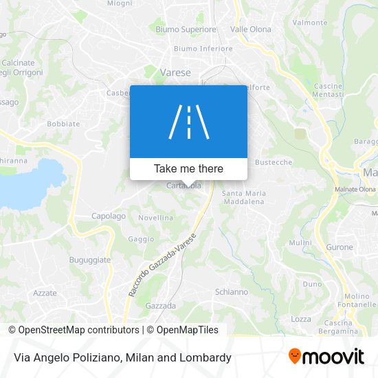 Via Angelo Poliziano map