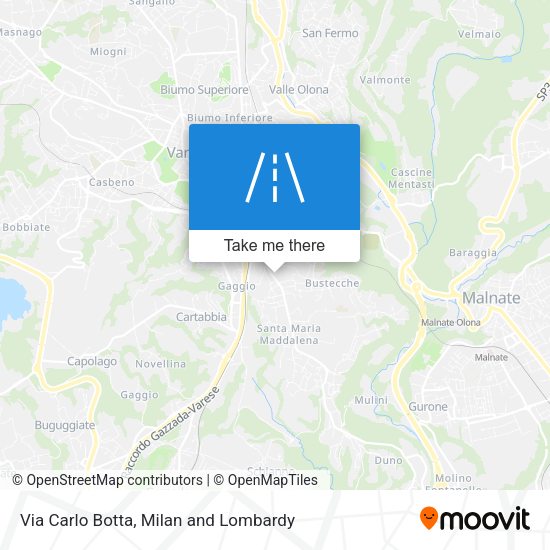 Via Carlo Botta map