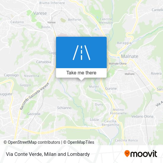Via Conte Verde map