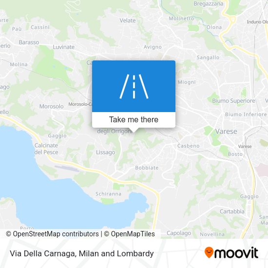 Via Della Carnaga map