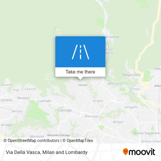Via Della Vasca map
