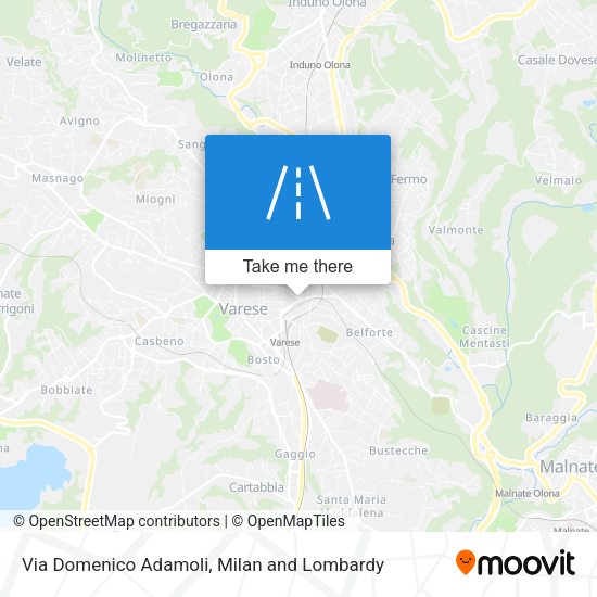 Via Domenico Adamoli map