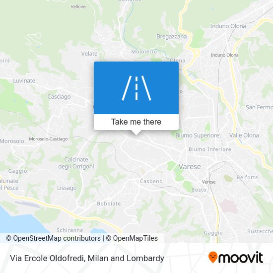 Via Ercole Oldofredi map