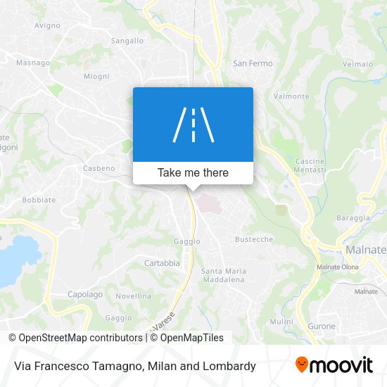 Via Francesco Tamagno map