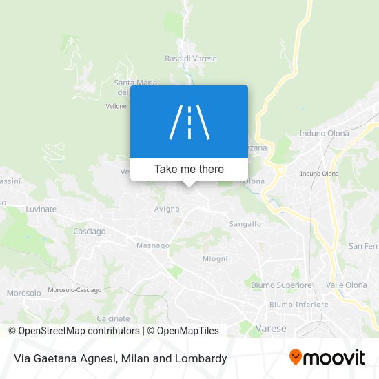 Via Gaetana Agnesi map