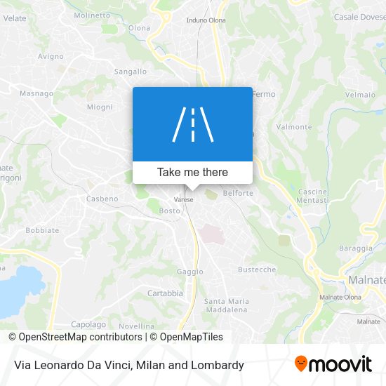 Via Leonardo Da Vinci map