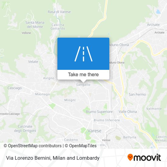 Via Lorenzo Bernini map