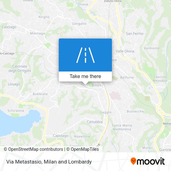 Via Metastasio map