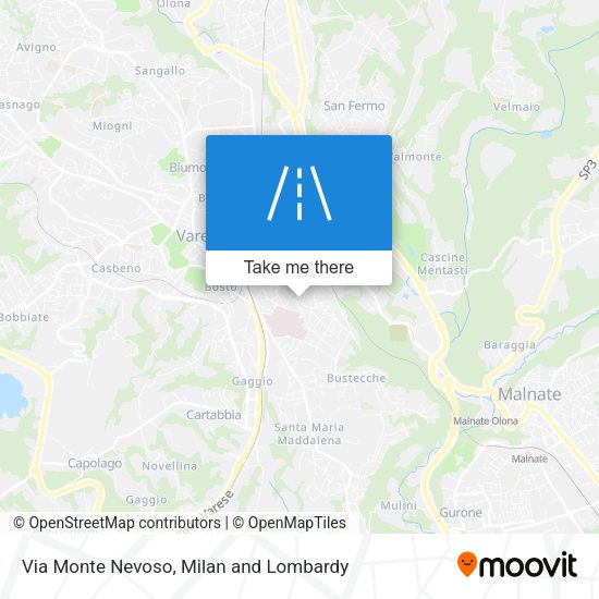 Via Monte Nevoso map