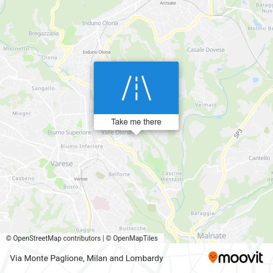 Via Monte Paglione map