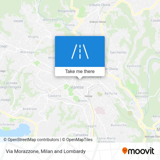 Via Morazzone map