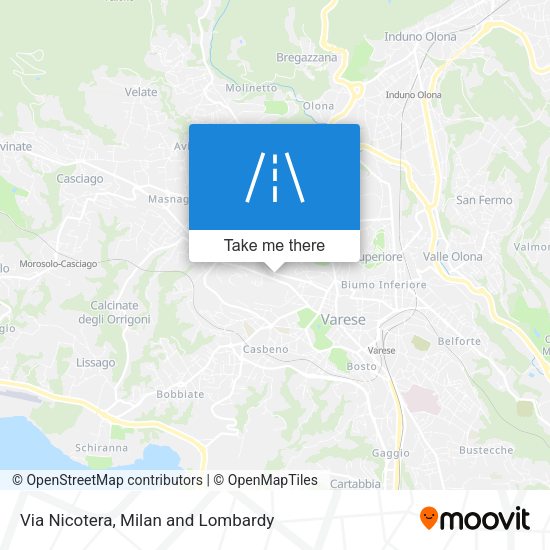 Via Nicotera map
