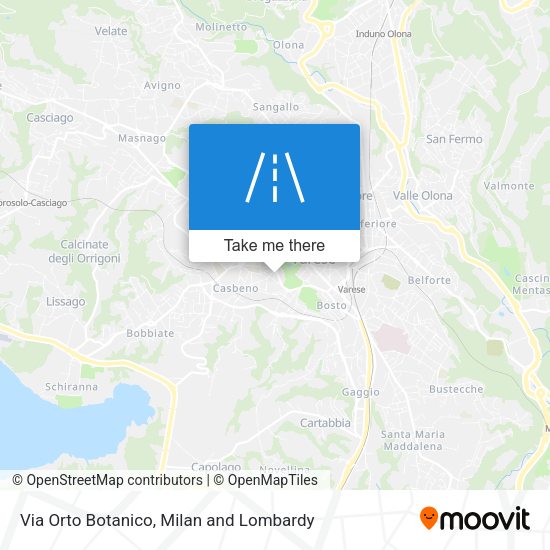 Via Orto Botanico map