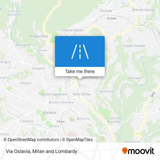 Via Oslavia map