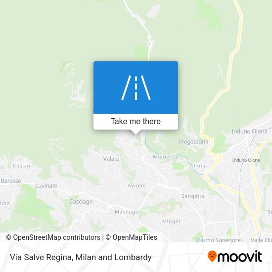 Via Salve Regina map