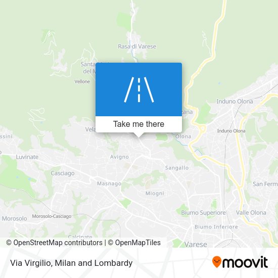 Via Virgilio map