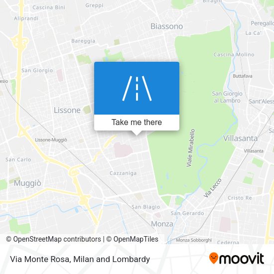 Via Monte Rosa map