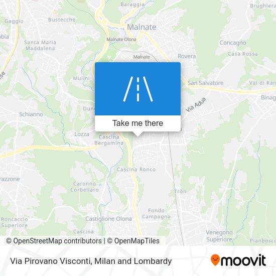 Via Pirovano Visconti map